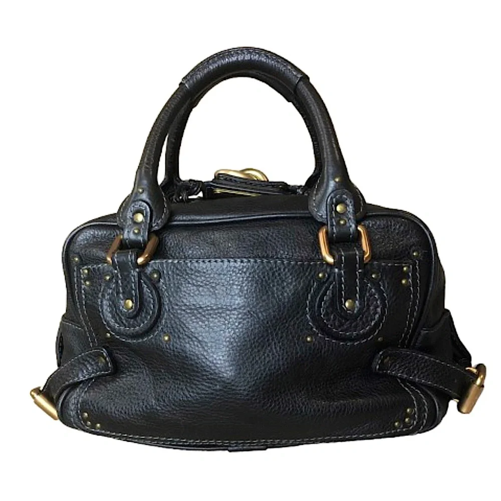 SOLD   CHLOE Paddington Black Leather Padlock Bag with Lock and Key COA Dust Bag - Picture 5 of 17